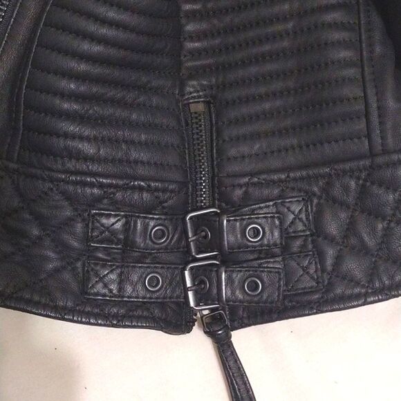 BODA SKINS N S Alexander Premium Black Leather Moto Jacket 2 Luxe Edgy Biker Fit - Picture 6 of 17